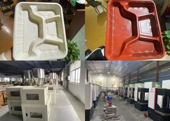 Pvc Blister Forming Machine Lini Produksi Peralatan Makan Biodegradable